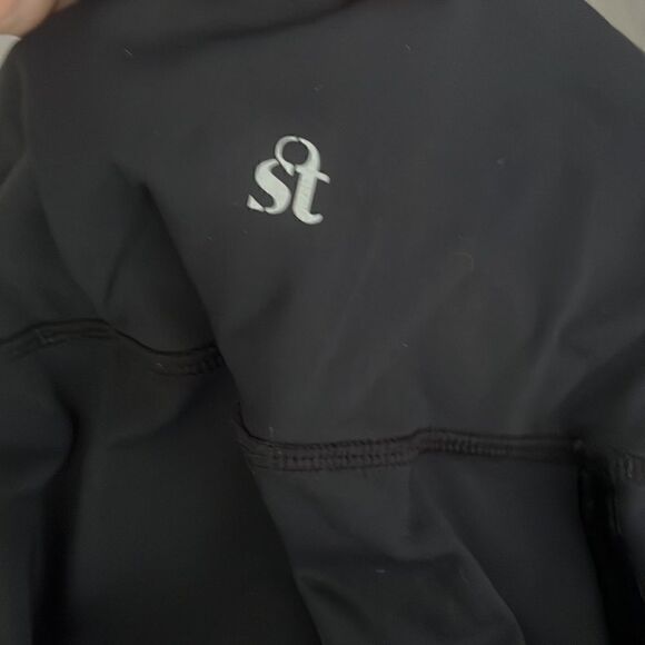 Strut This black leggings with velvet trim sz XS - Picture 5 of 5